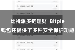 比特派多链理财 Bitpie钱包还提供了多种安全保护功能