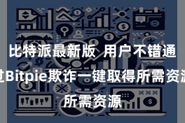 比特派最新版  用户不错通过Bitpie欺诈一键取得所需资源