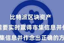 比特派区块资产  投资者需要实时赢得市集信息并作念出正确的方案