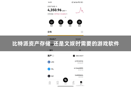 比特派资产存储  还是文娱时需要的游戏软件