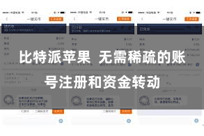 比特派苹果  无需稀疏的账号注册和资金转动